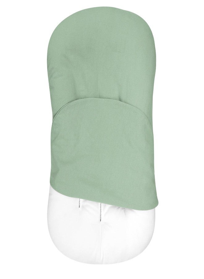 SWESEN Baby Lounger Cover, Breathable Newborn Lounger Cover, Cotton Linen Lounger Slipcover for Baby Girls and Boys, Cover Only, Green - Image 1